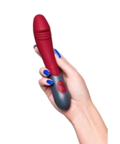 Нереалистичный вибратор, силикон, бордовый, 19,8 см Краснодар