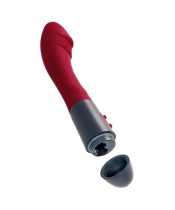 Нереалистичный вибратор, силикон, бордовый, 19,8 см Краснодар