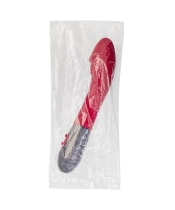 Нереалистичный вибратор, силикон, бордовый, 19,8 см Краснодар